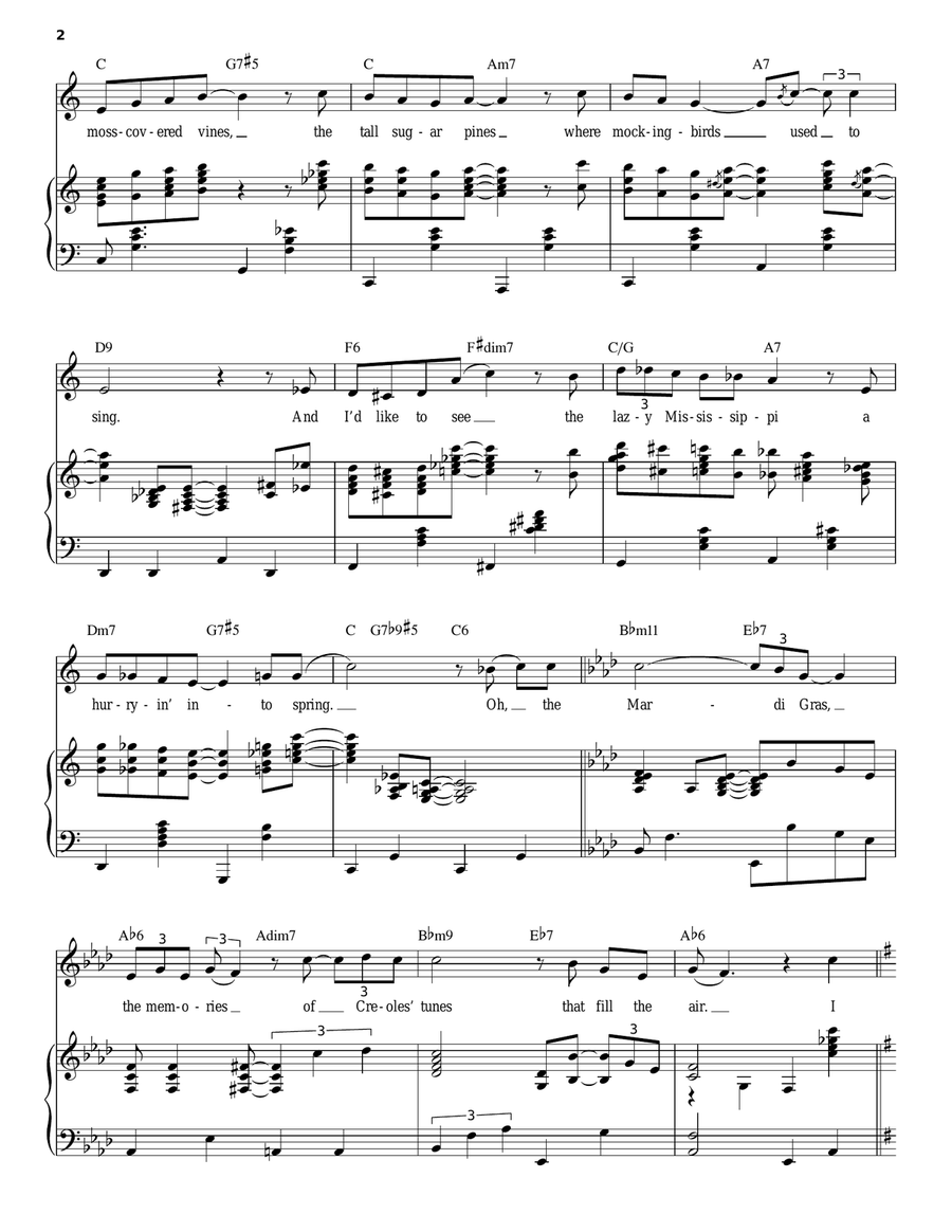 Do You Know What It Means To Miss New Orleans Piano, Vocal scores gallery preview page 2