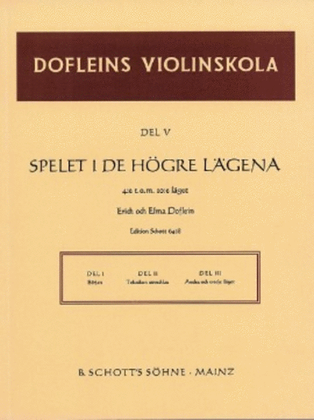 Book cover for Doflein Violin Method Vol. 5 Swedish Edition