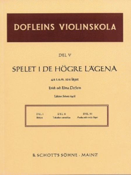 Doflein Violin Method Vol. 5 Swedish Edition