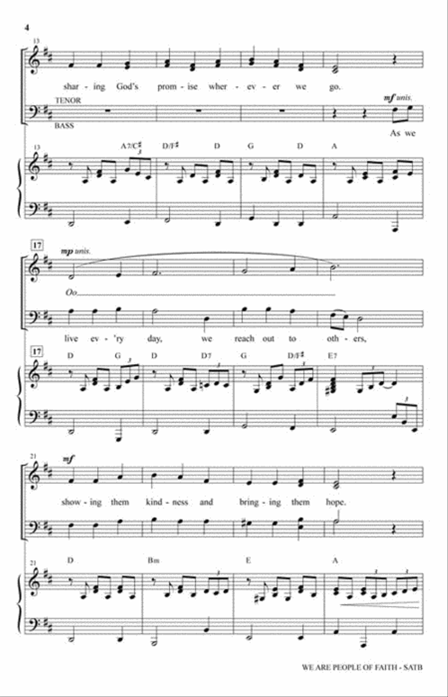 We Are People of Faith We Are People of Faith 4-Part scores gallery preview page 3