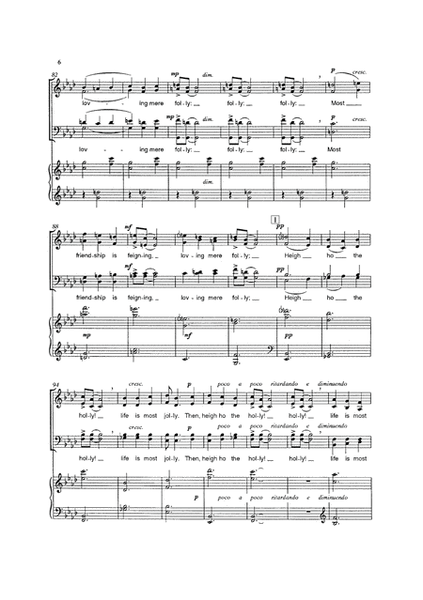 Blow, Blow, Thou Winter Wind (Downloadable Choral Score)