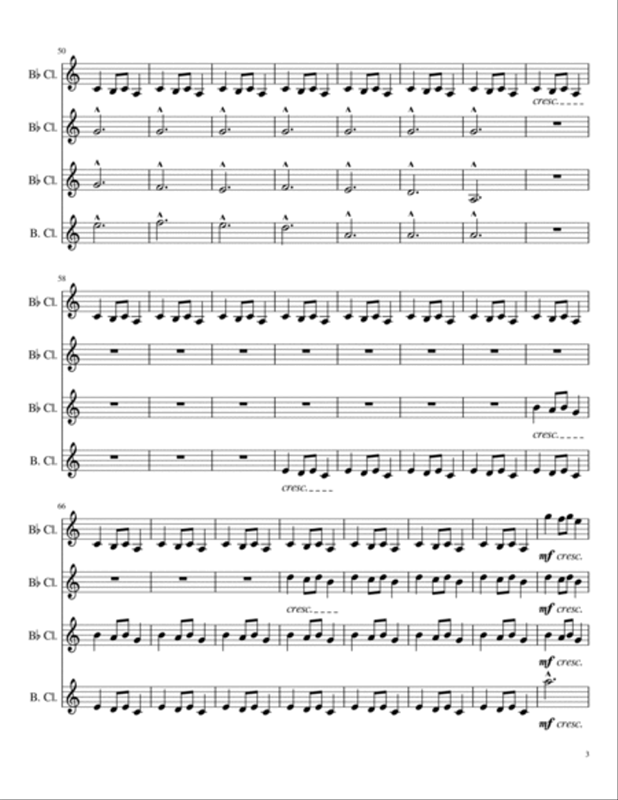 Carol of the Bells Carol of the Bells Woodwind Quartet scores gallery preview page 3