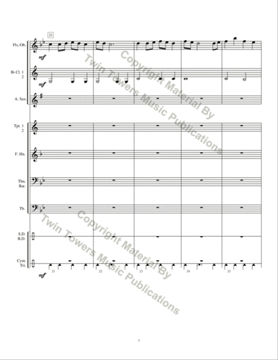 Orion Overture Orion Overture Concert Band scores gallery preview page 8