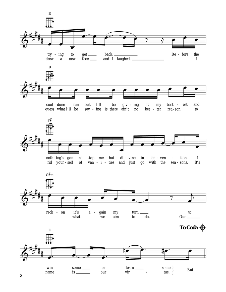 I'm Yours Ukulele scores gallery preview page 2