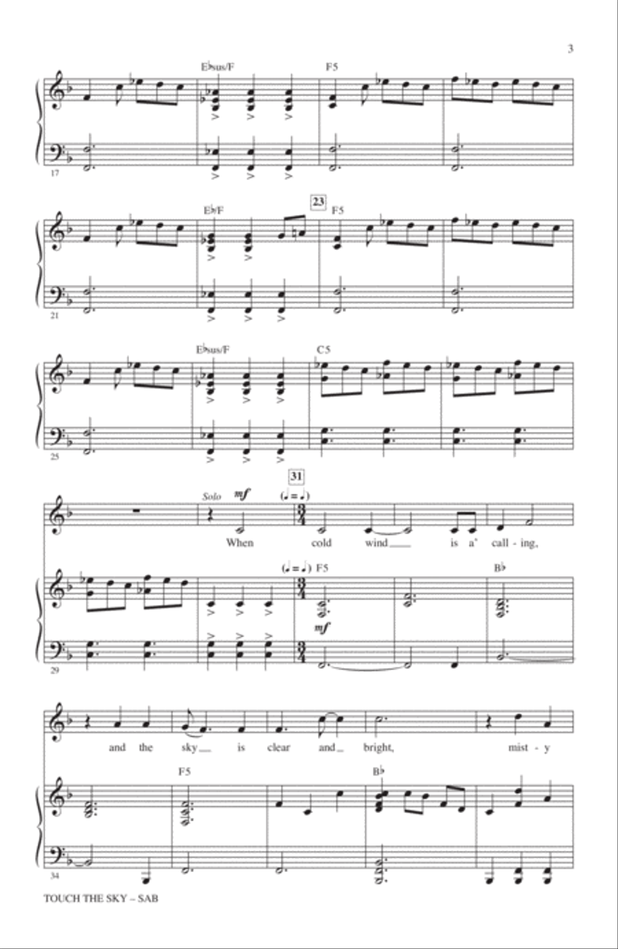 Touch The Sky (From Brave) (arr. Mac Huff) 3-Part scores gallery preview page 2