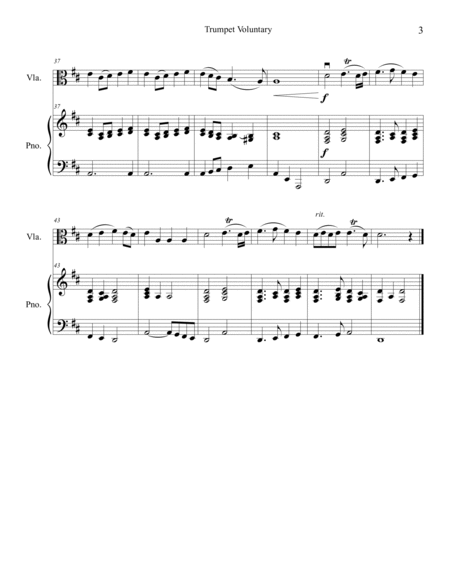 Trumpet Voluntary (Viola Solo with Piano Accompaniment) image number null