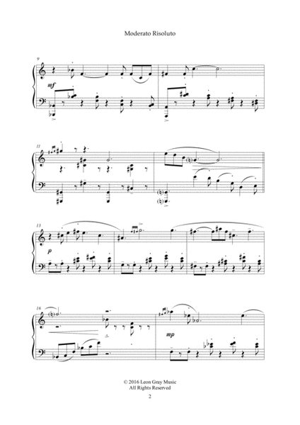 Moderato Risoluto, Tombola and Dice (No. 6), Leon Gray Piano Solo - Digital Sheet Music
