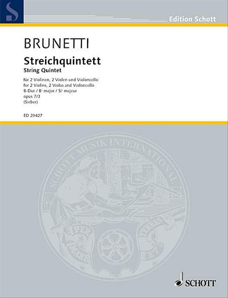 String Quintet in B-flat Major, Op. 7, No. 3 String Quintet scores gallery preview page 1