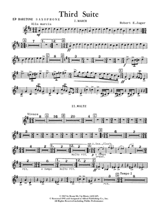 Third Suite (I. March, II. Waltz, III. Rondo): E-flat Baritone Saxophone