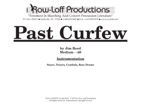 Past Curfew w/Tutor Tracks