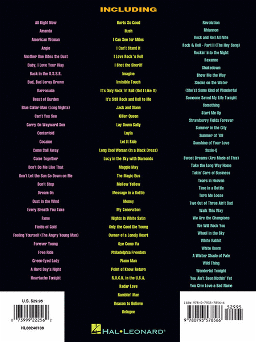 Classic Rock Fake Book - 2nd Edition Guitar scores gallery preview page 5