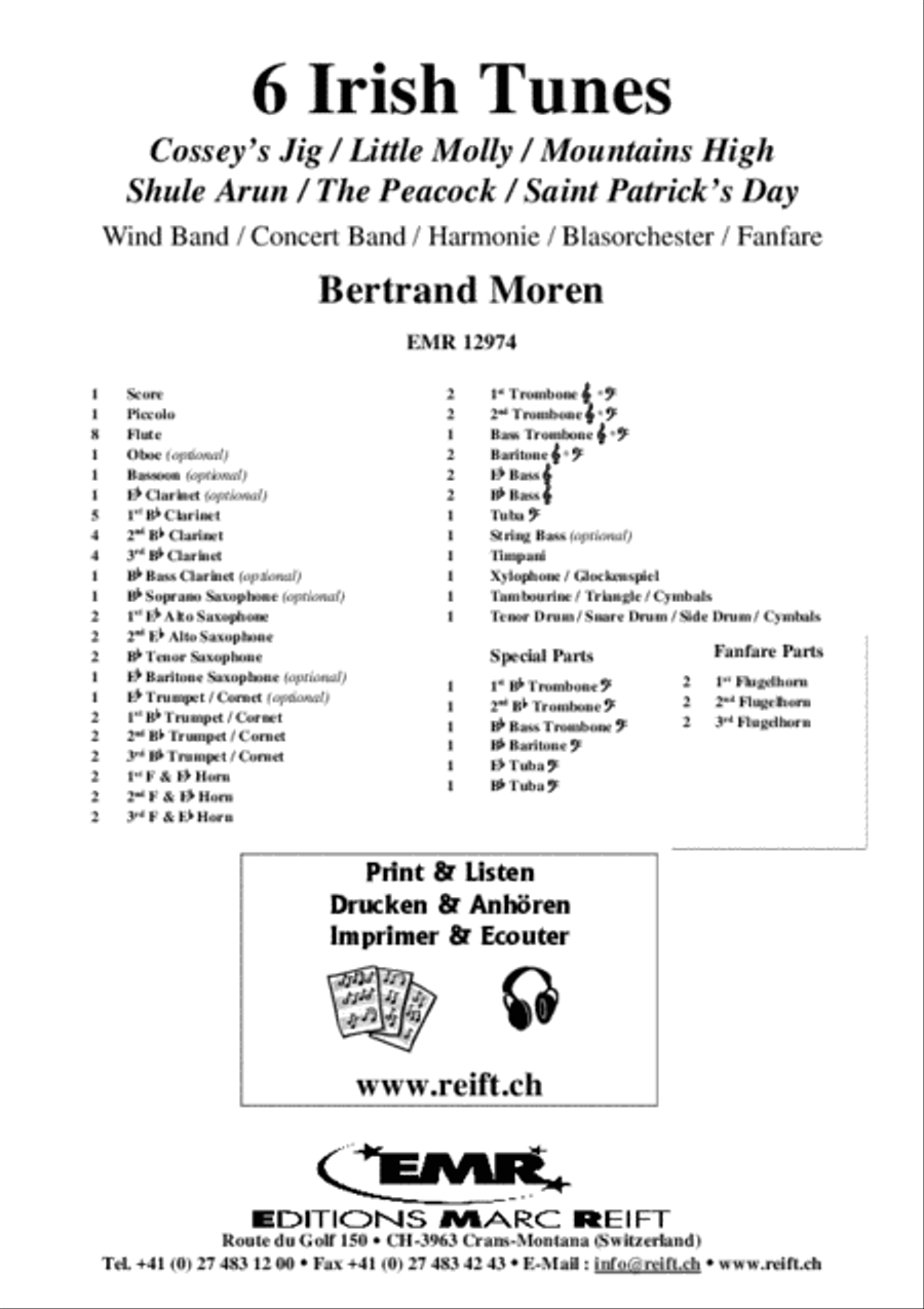 6 Irish Tunes Concert Band scores gallery preview page 2
