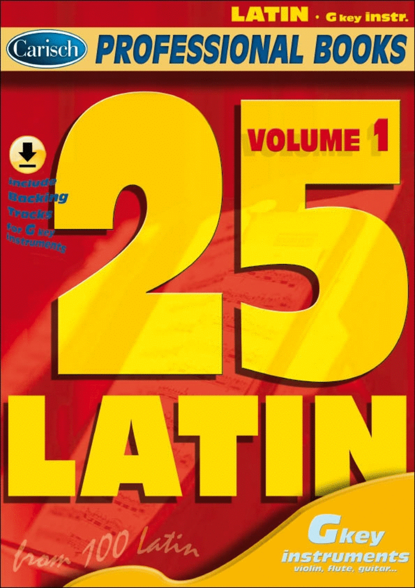 25 Latin Volume 1 Gkey Instr C Instruments Book/cd