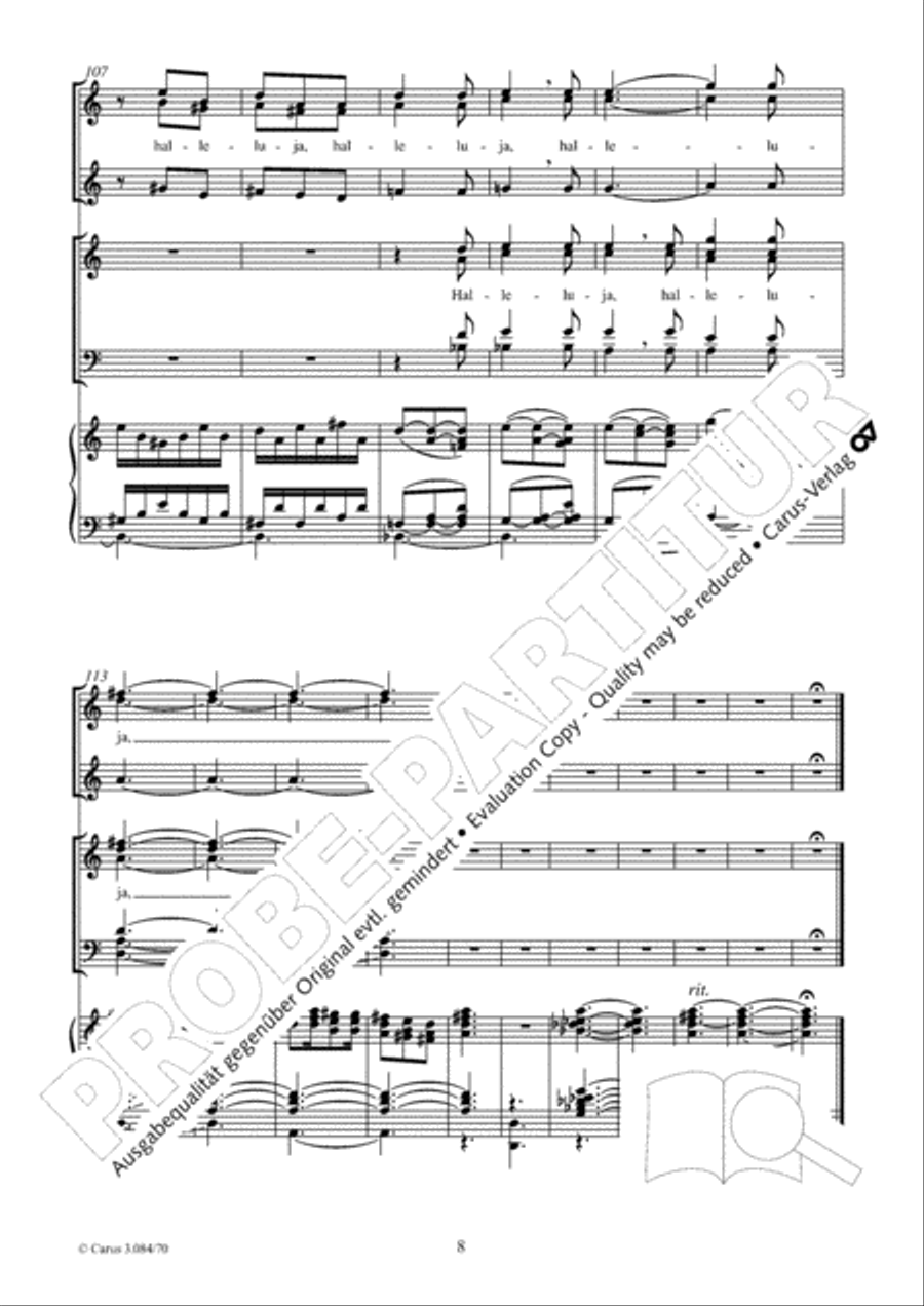 Halleluja (Jesus erschliesst uns die Schrift) SSA scores gallery preview page 9