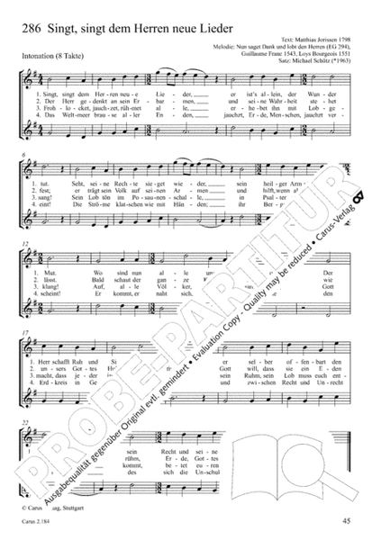 Chorbuch zum EG: K/F (ab 10 Ex)