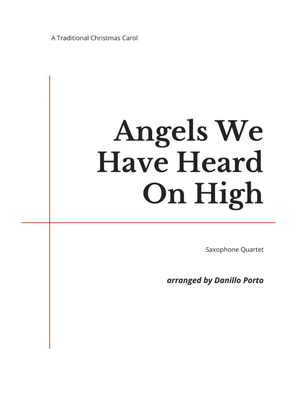 Book cover for Angels We Have Heard on High - Saxophone quartet