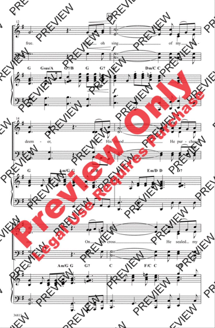 I Will Sing of My Redeemer 4-Part scores gallery preview page 4