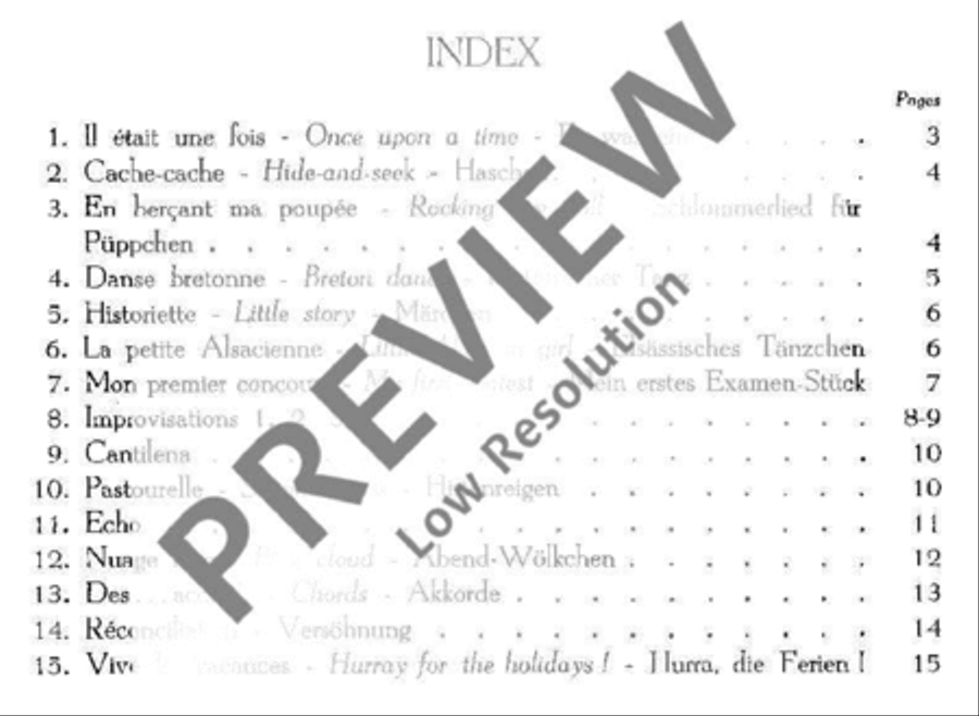 Plaisirs du Piano Piano Solo scores gallery preview page 3