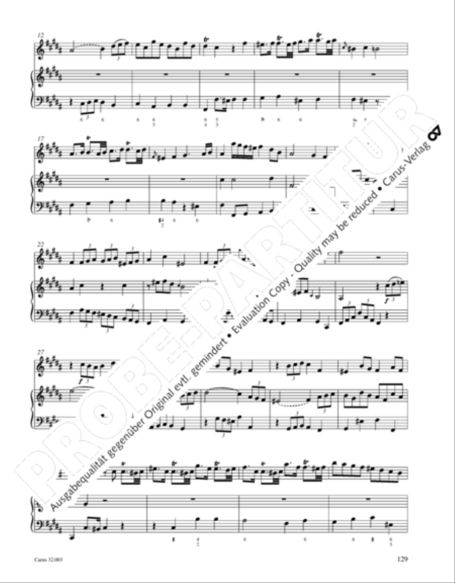 Gesamtausgabe Band 3 (Kammermusik: Duette, Solo- und Triosonaten) Score scores gallery preview page 150