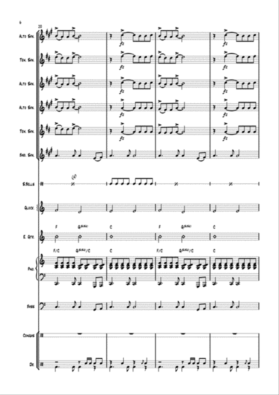 Santa Claus Is Comin' To Town Woodwind Quintet scores gallery preview page 6