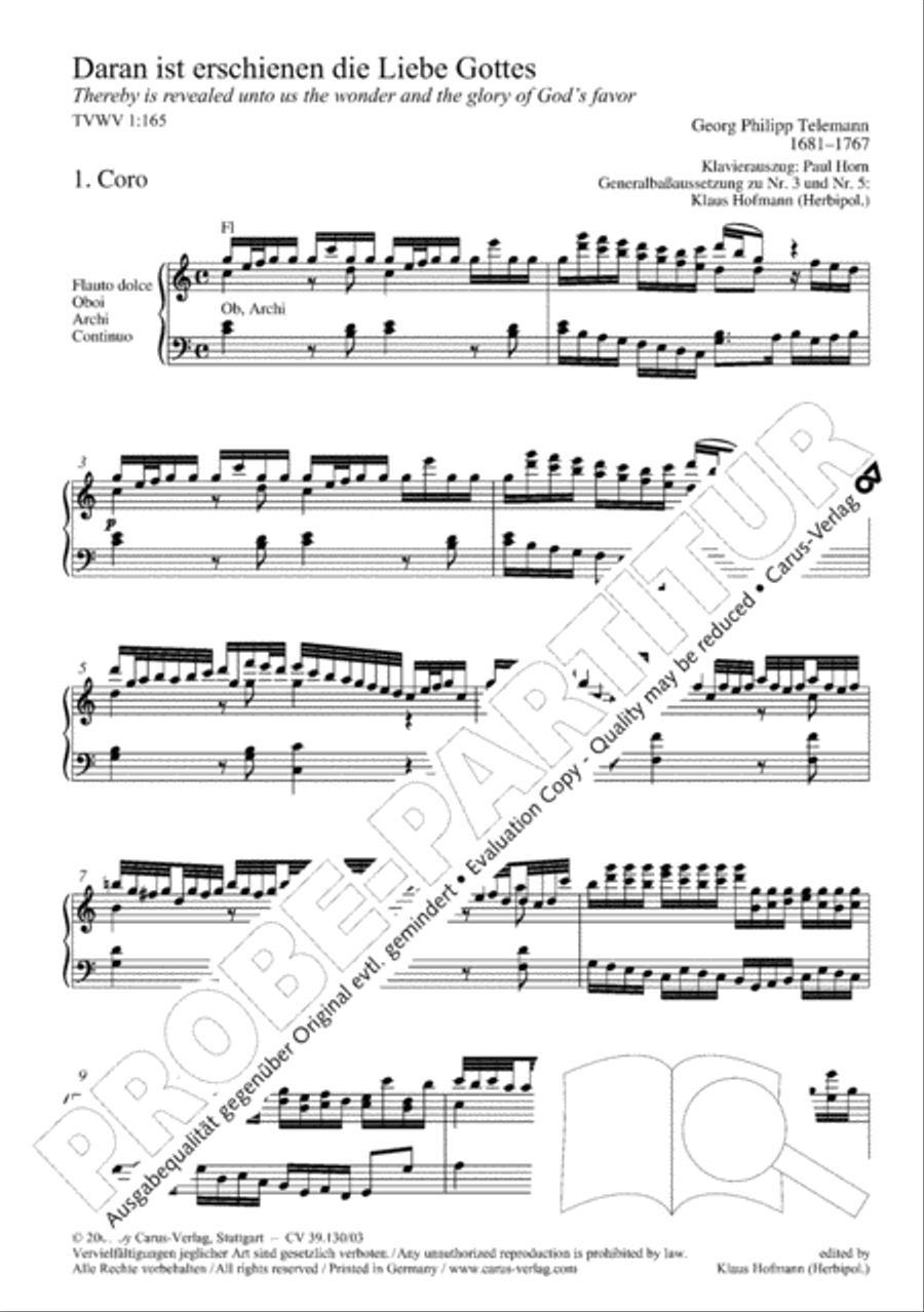 Thereby is revealed unto us the glory of God's favor (Daran ist erschienen die Liebe Gottes) 4-Part scores gallery preview page 3