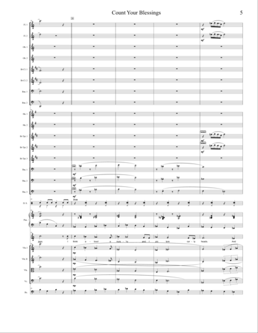 Count Your Blessings Instead Of Sheep Voice scores gallery preview page 5