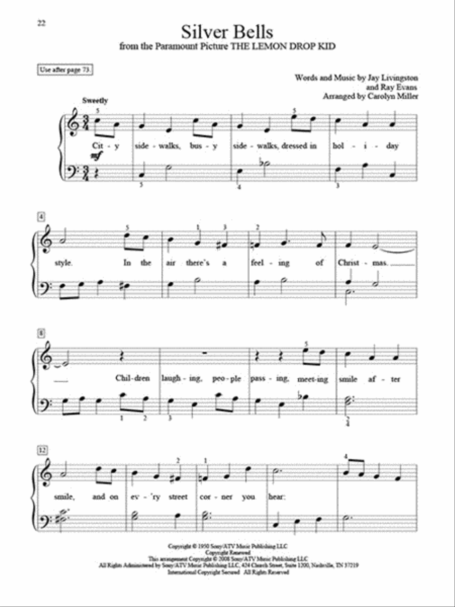 Christmas Piano Solos Easy Piano scores gallery preview page 5