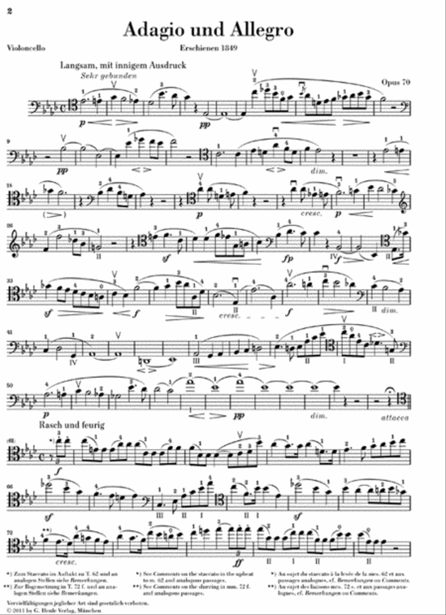 Adagio and Allegro, Op. 70 Piano Accompaniment scores gallery preview page 2
