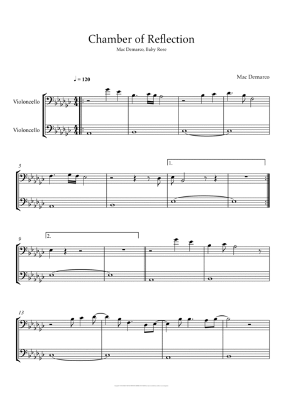 Chamber Of Reflection String Duet scores gallery preview page 2