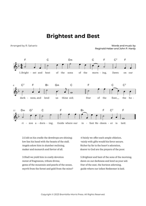 Brightest and Best (Key of F Major)