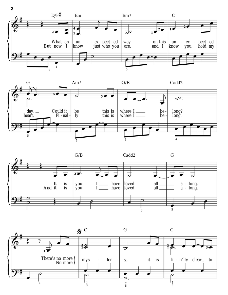 It Is You (I Have Loved) Easy Piano scores gallery preview page 2
