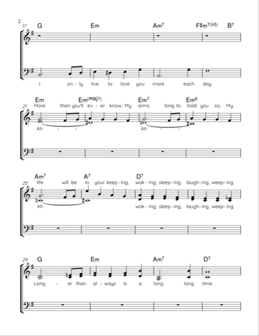 More (ti Guarderò Nel Cuore) 4-Part scores gallery preview page 2