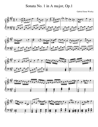 Sonata No. 1 in A major, Op. 1