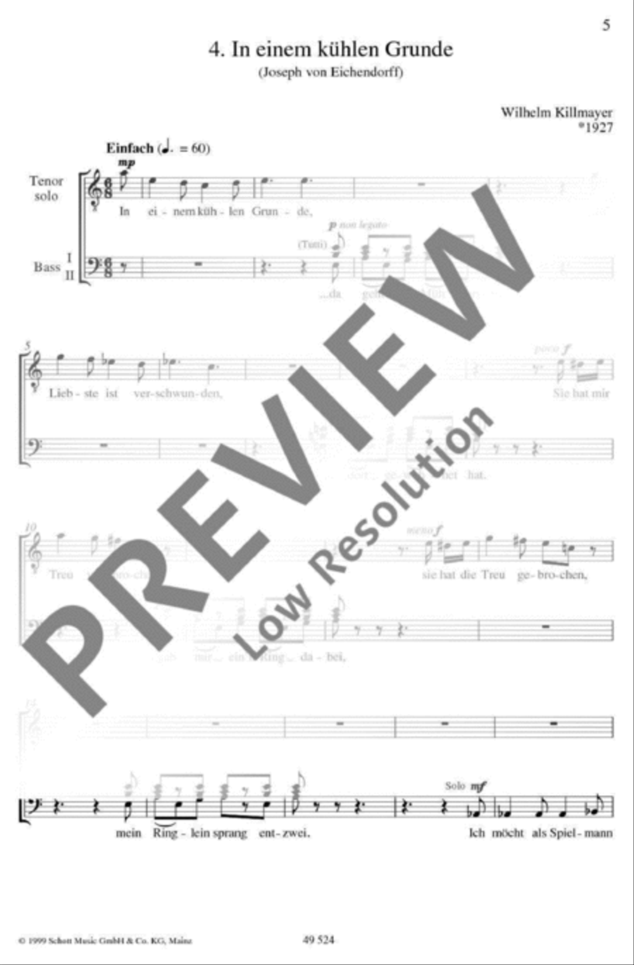 ... wie in Welschland lau und blau ... TTBB scores gallery preview page 6