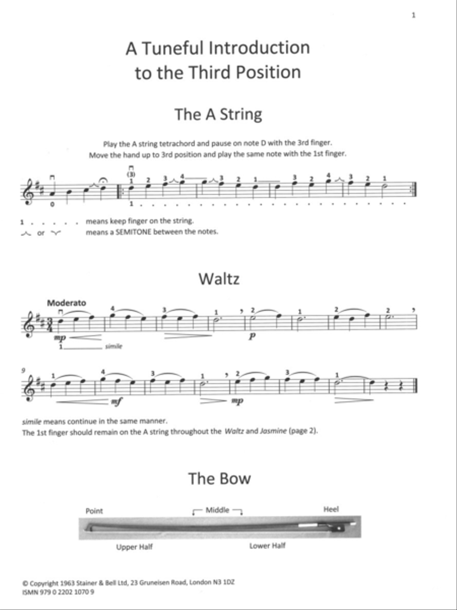 A Tuneful Introduction to the Third Position Violin scores gallery preview page 2