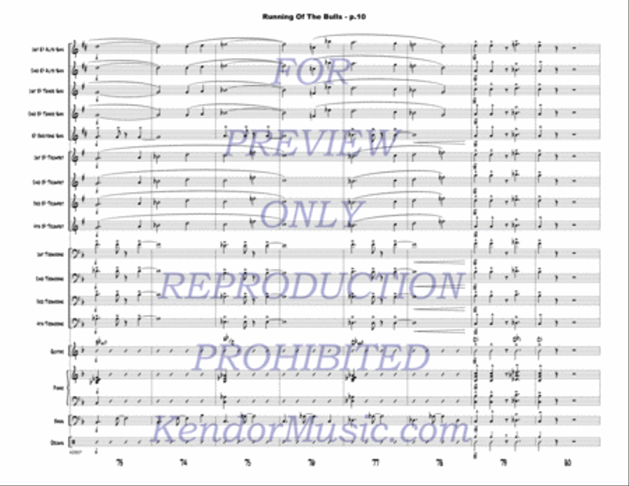 Running Of The Bulls Jazz Ensemble scores gallery preview page 11