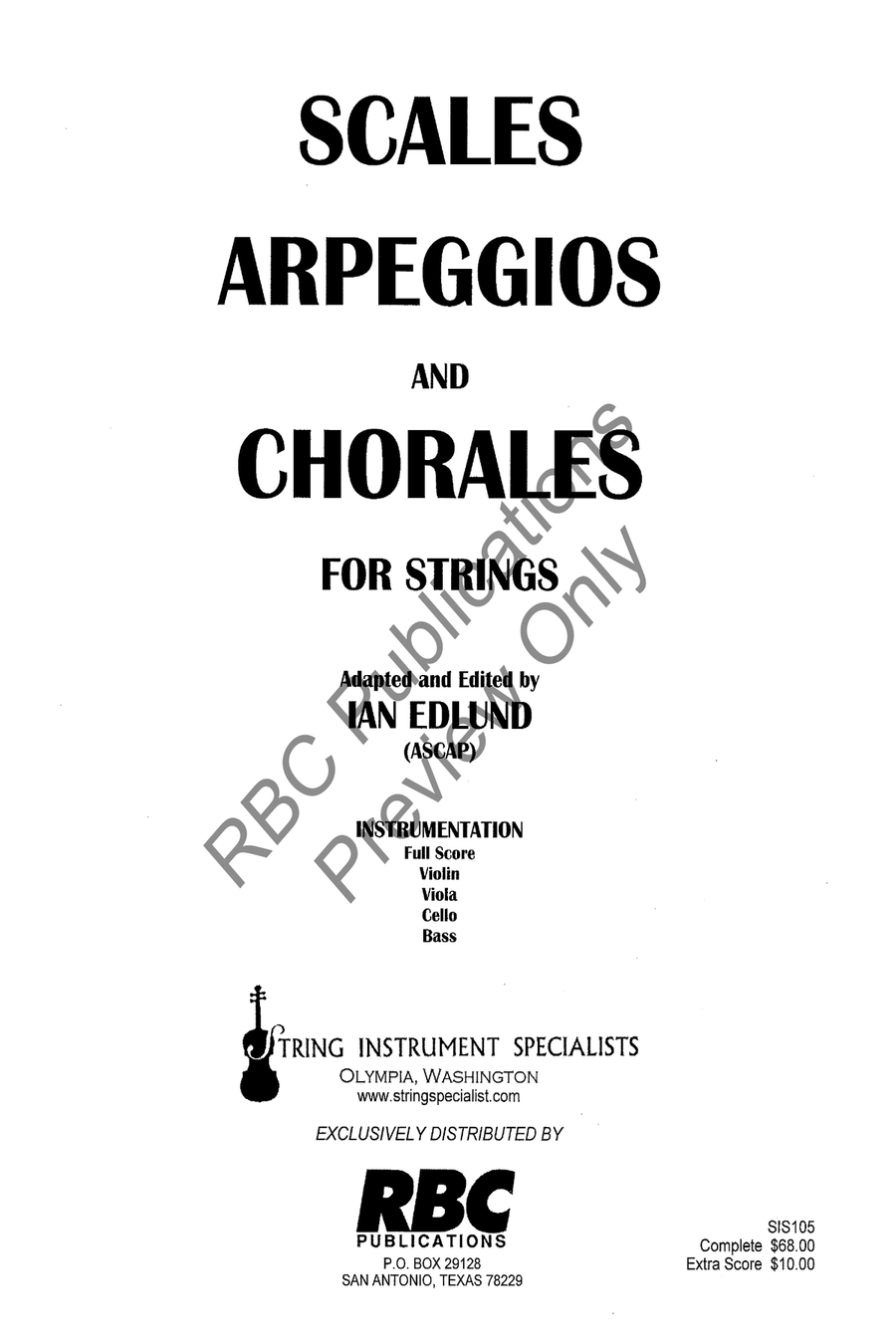 Scales Arpeggios And Chorales String Orchestra scores gallery preview page 2