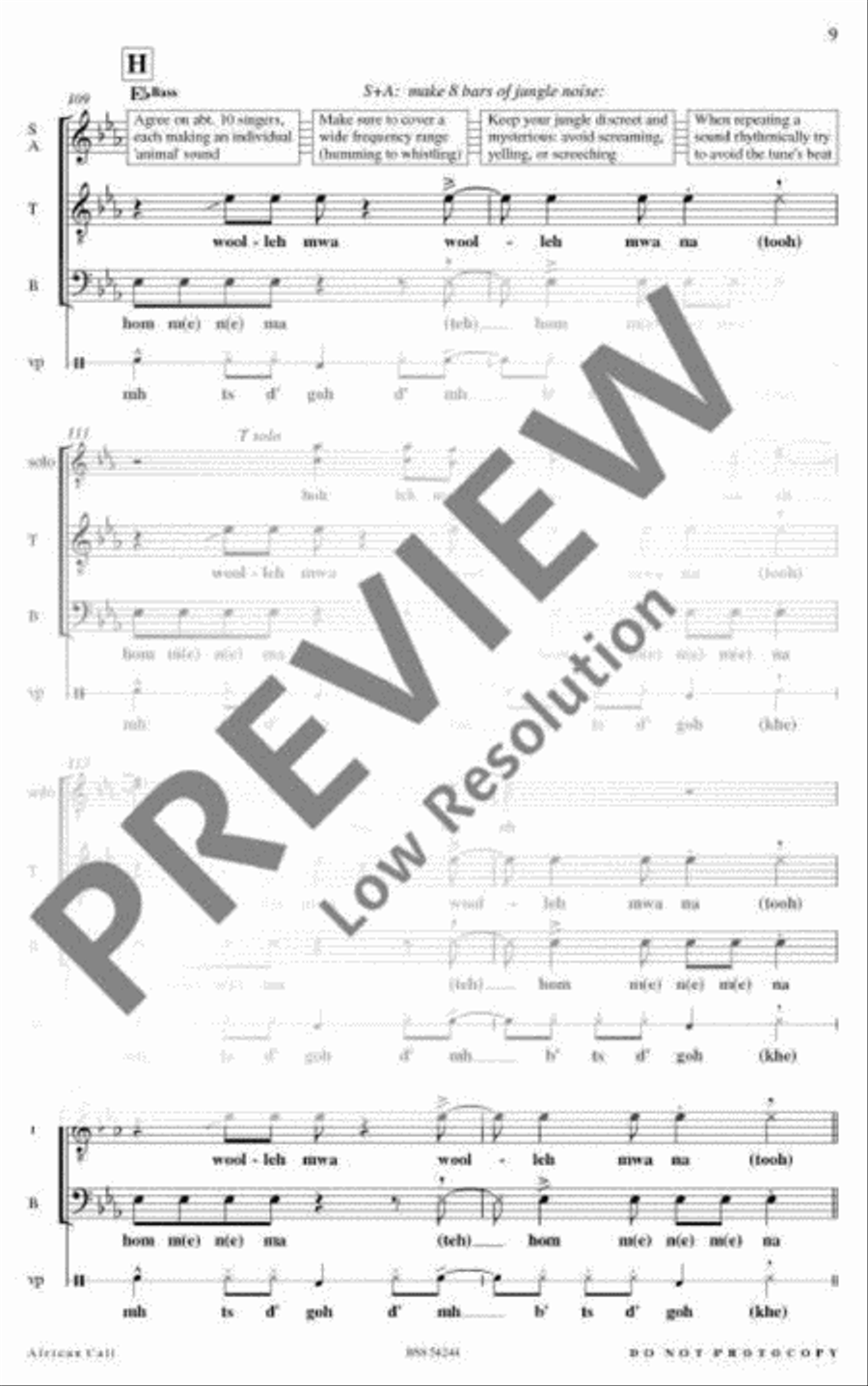 African Call 4-Part scores gallery preview page 12