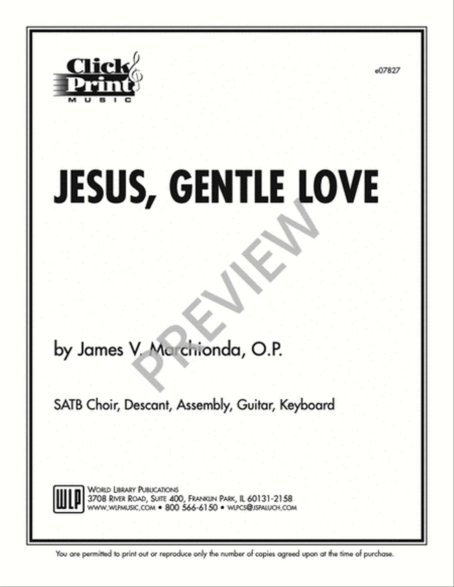 Jesus Gentle Love Piano scores gallery preview page 6