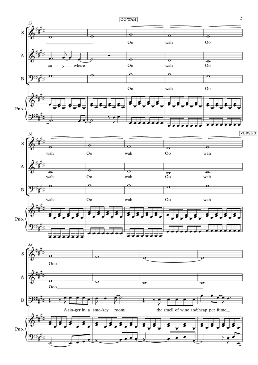 Don't Stop Believin' 3-Part scores gallery preview page 3