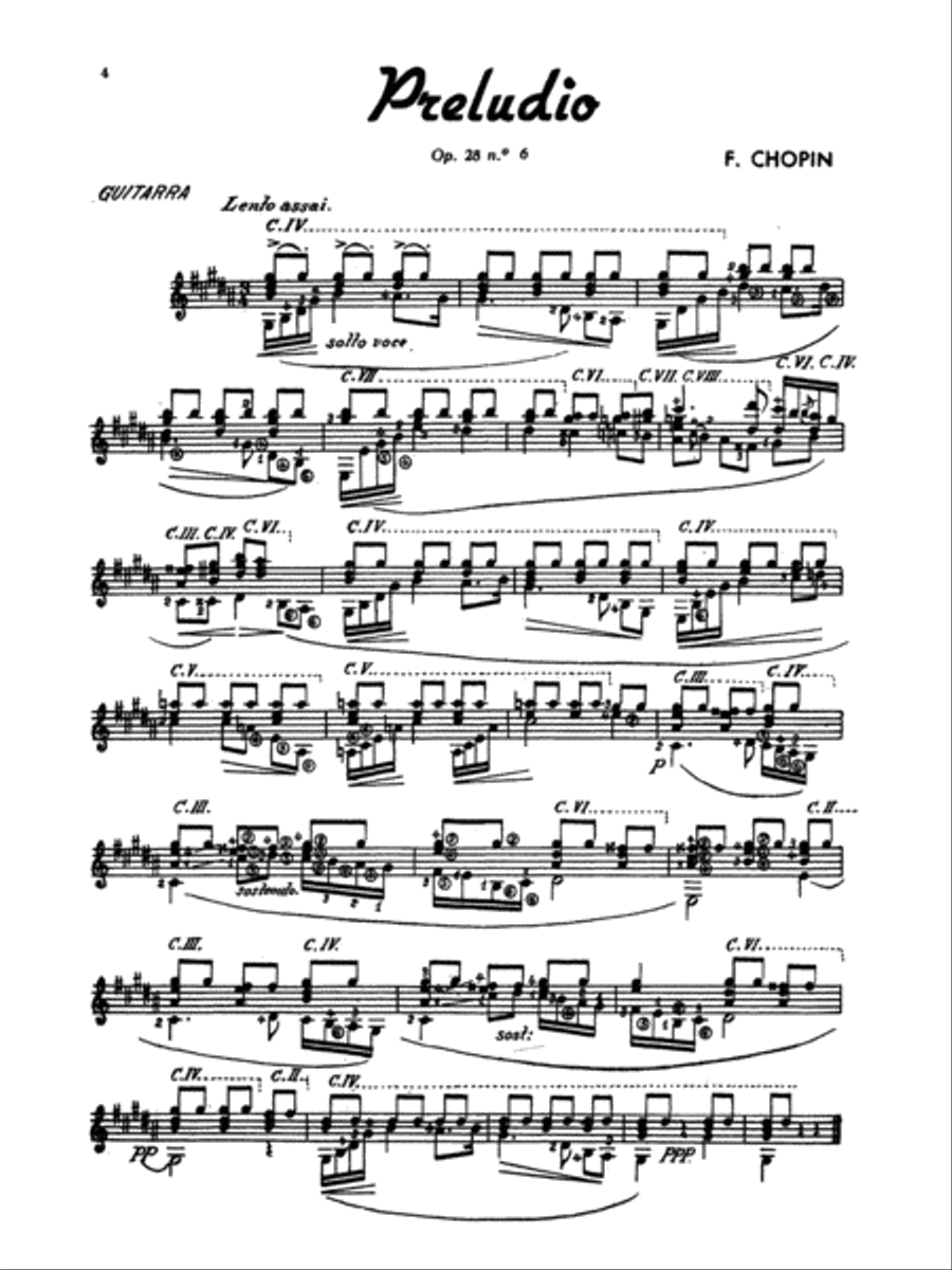 Chopin: Various Preludes Transcribed for Guitar