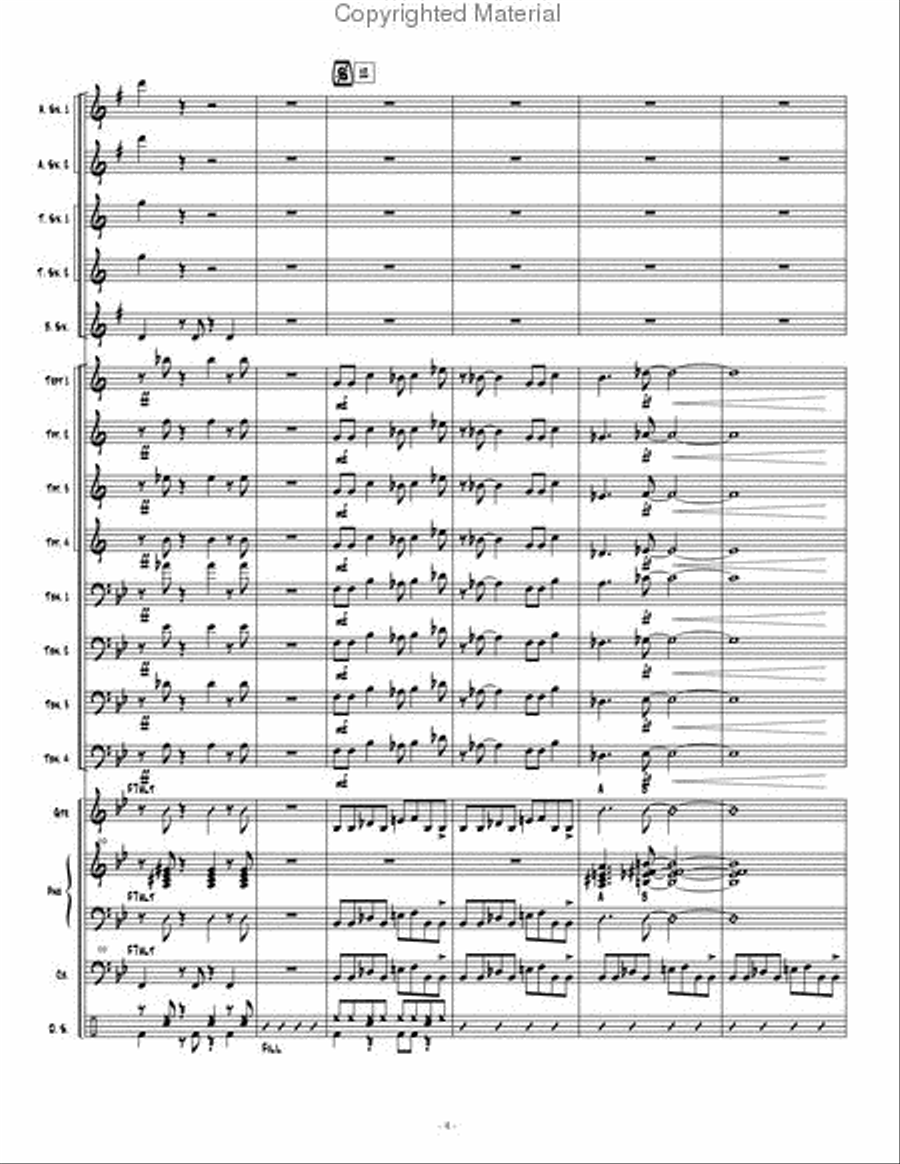 Espionage 1 Jazz Ensemble scores gallery preview page 5