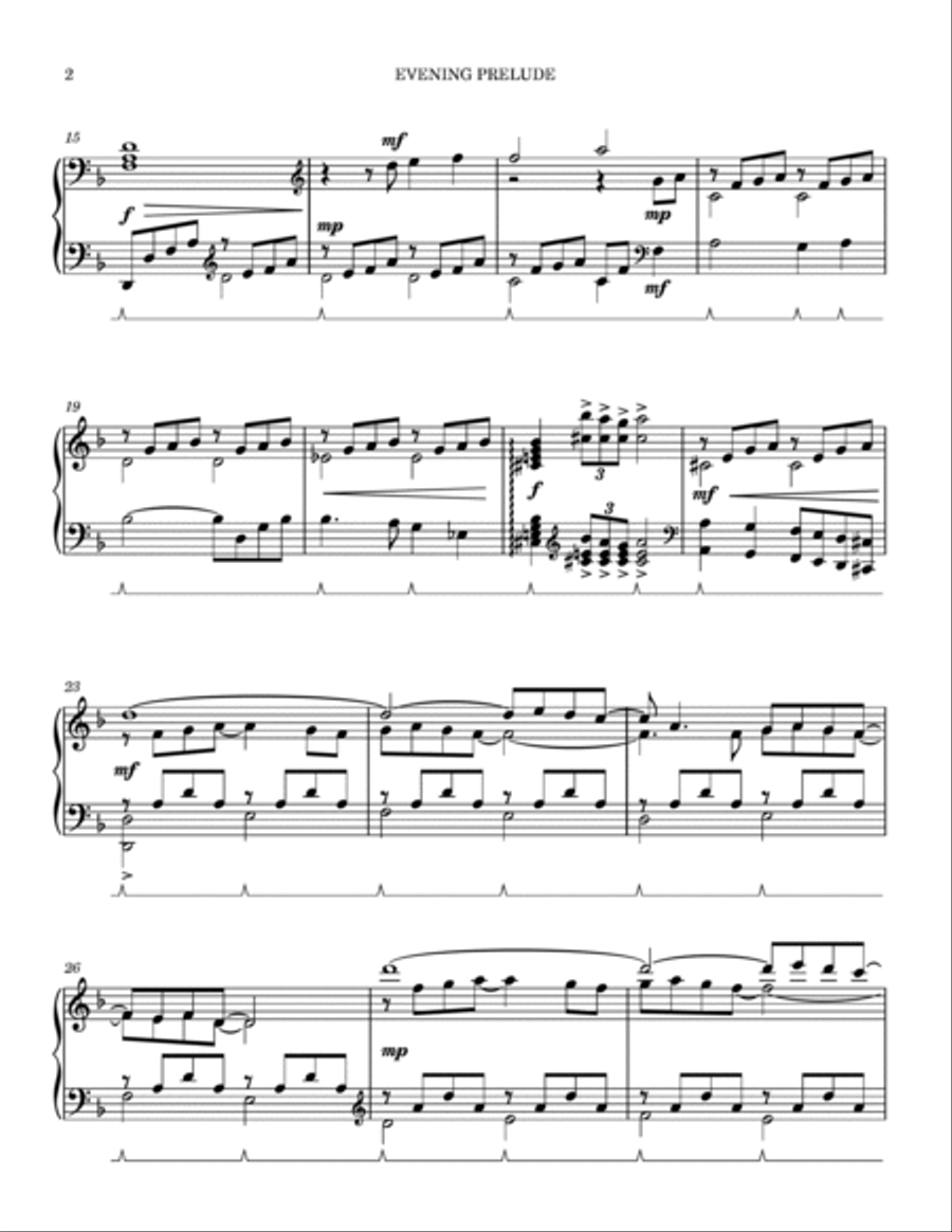 Evening Prelude Evening Prelude Piano Solo scores gallery preview page 2