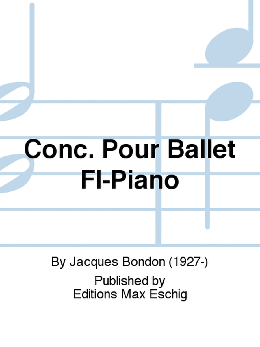 Conc. Pour Ballet Fl-Piano