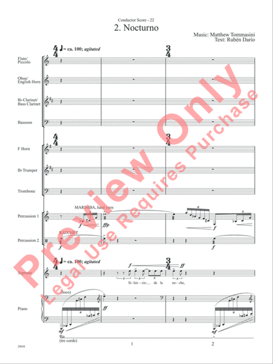 Three Spanish Songs (for Soprano and Wind Ensemble) Concert Band scores gallery preview page 27