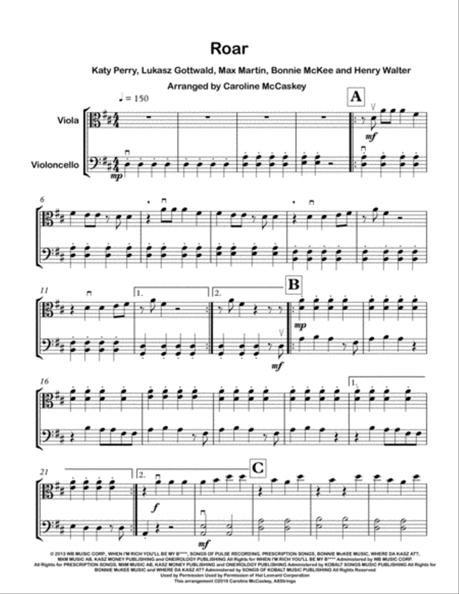 Roar String Duet scores gallery preview page 2