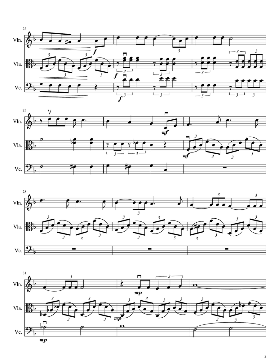 What A Wonderful World String Trio scores gallery preview page 4