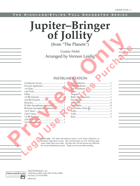 Jupiter--Bringer of Jollity