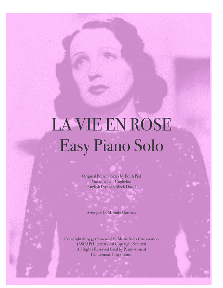 La Vie En Rose  Digital Sheet Music