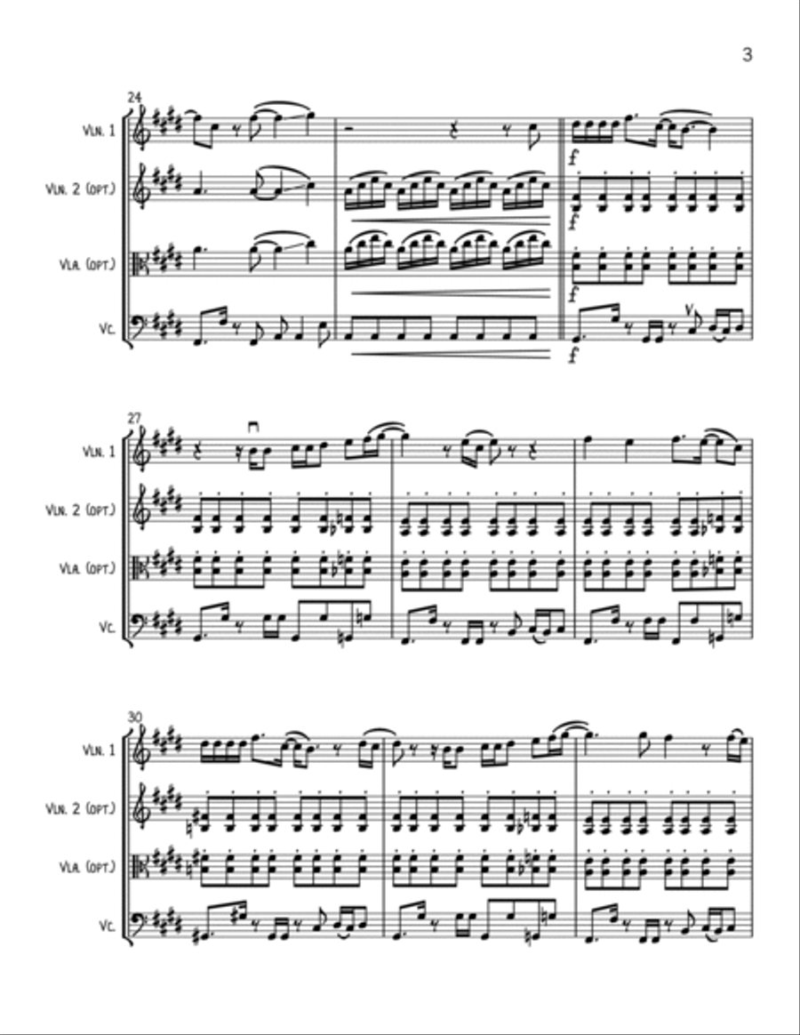 Murder On The Dancefloor String Trio scores gallery preview page 3